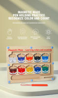 Juguetes Educativos Para Niños Tablero De Color Y Número De Madera Con Bolígrafo Magnético Y Laberinto Juego De Resolución De Problemas De Edad Temprana Regalos - details 11