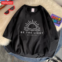 Camiseta De Algodón De Alta Calidad Para Hombre Con Diseño Gráfico De 'Ser La Luz' Matthew 5:14 Estilo Casual Veraniego Manga Corta Cuello Redondo - details 35