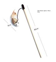 Juguete Interactivo Para Gatos 1PC Varita De Madera Con Plumas Colores Variados Divertido Teaser Para Gatos Juguetes Para Mascotas - details 10