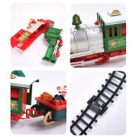 Juguete Eléctrico De Tren Navideño Decoración De Árbol De Navidad Con Sonido Y Luz Carro De Ferrocarril En Marco Regalos De Navidad - details 8
