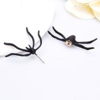 Decoración De Fiesta De Halloween 3D Horrible Aretes De Araña Negra Joyería De Aretes Para Ropa Suministros De Decoración De Personalidad - details 3