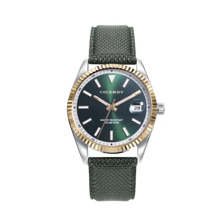Viceroy Reloj Hombre Acero Correa Nylon Esfera Verde Chic 4243767 - 1