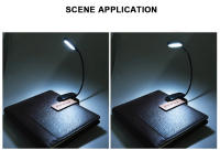 Lámpara LED Mini Para Libros Potenciada Por Batería Tableta Flexible Lectura Portátil Para Dormitorio Luz Nocturna Clip-On - details 9