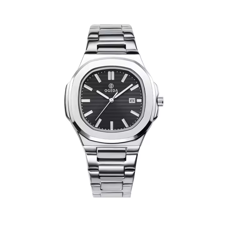 Reloj De Pulsera De Cuarzo Para Hombre OGEDA Diseño Clásico Resistente Al Agua Con Tres Manos Reloj De Business Acero Inoxidable Estuche De Papel - 1
