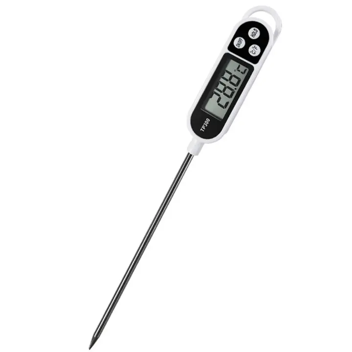 Termómetro Digital Para Cocina Con Púa Para Carne Y Timer Para Horno BBQ Asador Medidor De Temperatura De Alimentos - 1