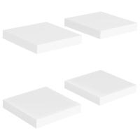 vidaXL Estante flotante de pared 4 uds MDF 23x23,5x3,8cm Blanco brillante, negro brillante, gris brillante Mueble Almacenaje Estantería para Oficina, Estudio, Dormitorio Estantería/Librería/ mueble de Almacenamiento - details 5