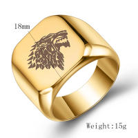 Anillo De Sello Grande En Forma Cuadrada Personalizable En Plata/Oro/Negro/Azul Para Hombres Anillo De Titánico Acero Joyería Clásica Para Fiesta - details 5