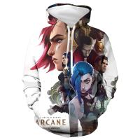 Sudadera De Capucha 3D Arcane League of Legends Para Hombre Moda Casual Abrigo Para Adulto Estilo Hip Hop Abrigo De Tracksuit Sudadera De Jinx Lol - details 5