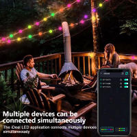 Luz De Cadena Inteligente RGB LED Exterior 5M 10M Para Jardín Decoración De Fiesta Y Vacaciones Control APP DIY Luces Twinkle - details 3