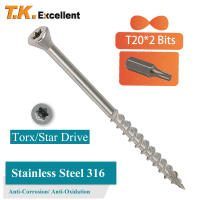 Tornillos De Madera Con Estrella Torx De Acero Inoxidable 316 Resistentes Al Rusticidad Para Marina 45mm 55mm 75mm - details 1