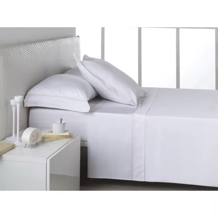 Juego de Cama Liso 100% Algodón 600 Hilos Es-Tela - 1