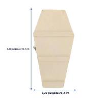 Caja De Regalo De Halloween Cofre Hexagonal De Madera Para Almacenamiento De Dulces Accesorios DIY Caja De Cofre Hexagonal De Madera - details 7