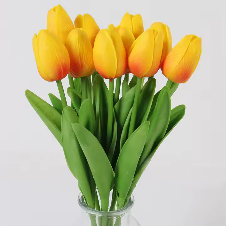 10Pcs Bouquet De Tulipes Artificiales 29cm Toque Realista PE Flores Falsas Para Decoración De Hogar Jardín Interior Navidad Boda - 1