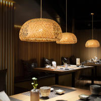 Lámpara Colgante De Bambú Estilo Chino Tejida a Mano Para Decoración De Hogar Y Restaurante 18/19/30cm Iluminación Pendente - details 8