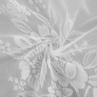 Cortina De Cocina Blanca Con Patrón Floral De Encaje Jacquard Transparente Para Decoración De Ventana De Casa Y Café - details 4