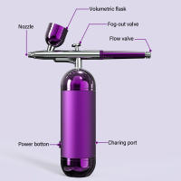 Kit De Pistoleta Aire Airebrush Para Uñas Con Compresor Portátil Pintura De Uñas Y Artesanías Herramienta De Belleza Multifuncional Recargable Metal - details 7