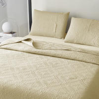 Colcha Bouti Verano Beige Lisa (Incluye Fundas De Cojines) Poliéster, Fresquita.Transpirable,DiseÃo, Primavera.Verano - details 0