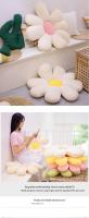Cojín De Silla De Oficina Con Diseño De Margarita Y Girasol Almohada De Flor Para Sofá Y Ventana Tatami Cojín Redondo De Almohadilla De PU Espuma Y Algodón 100% - details 6