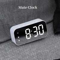 Reloj despertador LED con Control de voz, dispositivo Digital electrónico con enchufe, alarmas duales, temperatura, reloj de mesa, ajuste de brillo 12/24H - details 4