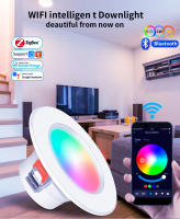 Luz De Techo Inteligente ZigBee LED RGB Dimmable Tuya WiFi Bluetooth Spot Revestido Control Por Voz Alexa Google Home 15W Para Foyer - details 3