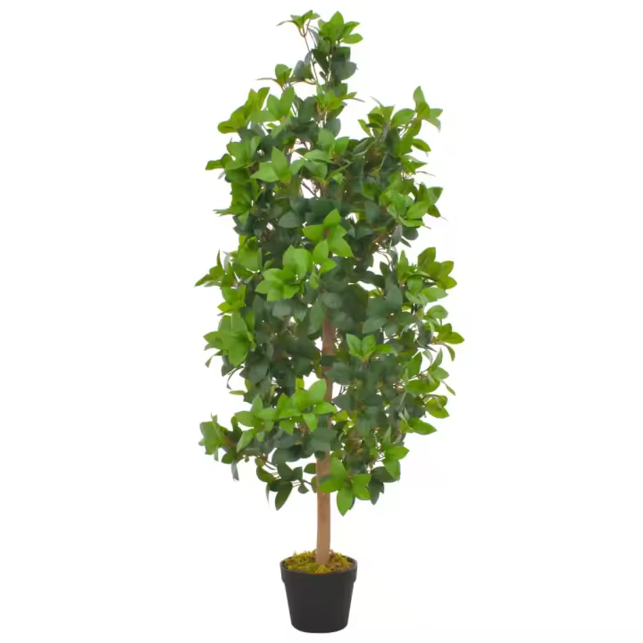 vidaXL Planta artificial árbol de laurel con macetero 120 cm verde - 1