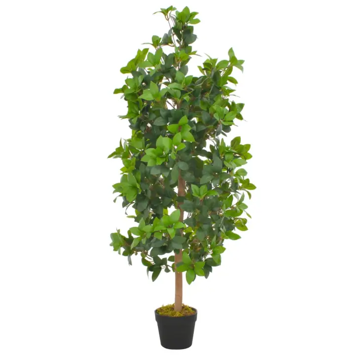 vidaXL Planta artificial árbol de laurel con macetero 120 cm verde - 1