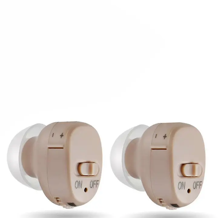 Audífonos para personas mayores - Amplificador intraauricular para adultos - Audífonos con ajustes de volumen y compensación de audio - Ligeros y discretos AW - 1