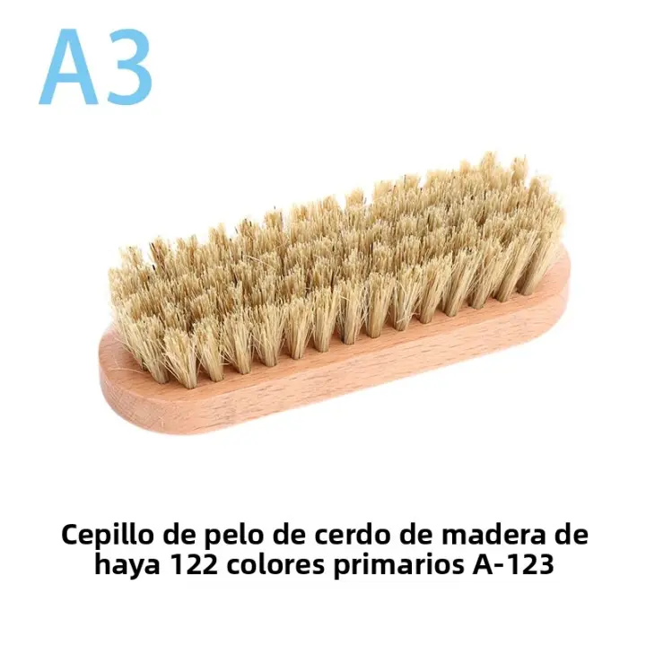 Cepillo De Cuidado Y Limpieza Para Manillar Y Zapatos De Piel Con Pelo De Caballo Y Madera Herramienta De Detalles Para Coche - 1