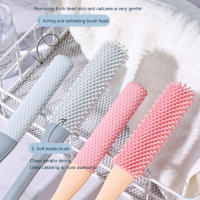 Cepillo De Limpieza Para Dedos De Pies Con Mango Largo 2pcs Esfuerzador De Pie De Silicona Suave Cepillo De Baño Para Ducha Auxiliar De Limpieza De Pies - details 0