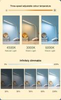 Lámpara De Lectura LED Doble Con Pinza Y Control Táctil Dimmer Protección Ocular Para Dormitorio Estudio Oficina - details 6