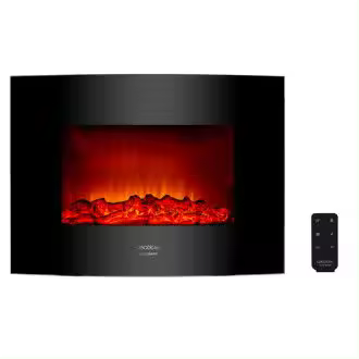 CECOTEC 05365 Chimenea eléctrica de 22 pulgadas de color negro Ready Warm 2200 Curved Flames - 1