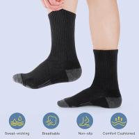 6 Pares de calcetines Deportivos largos para Hombre Altos antisudor antideslizantes transpirables Composición Running senderismo ciclismo Blanco Negro - details 0