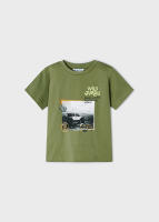 Mayoral Pack 2 Camisetas Niño Manga Corta Estampado Safari Verde Oscuro + Amarilla - Algodón 100% - details 1