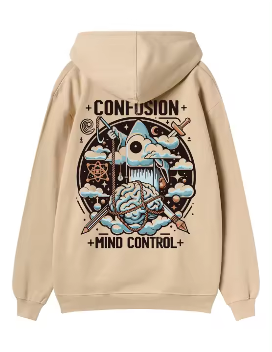 MIND CONTROL CREAM HOODIE - 1