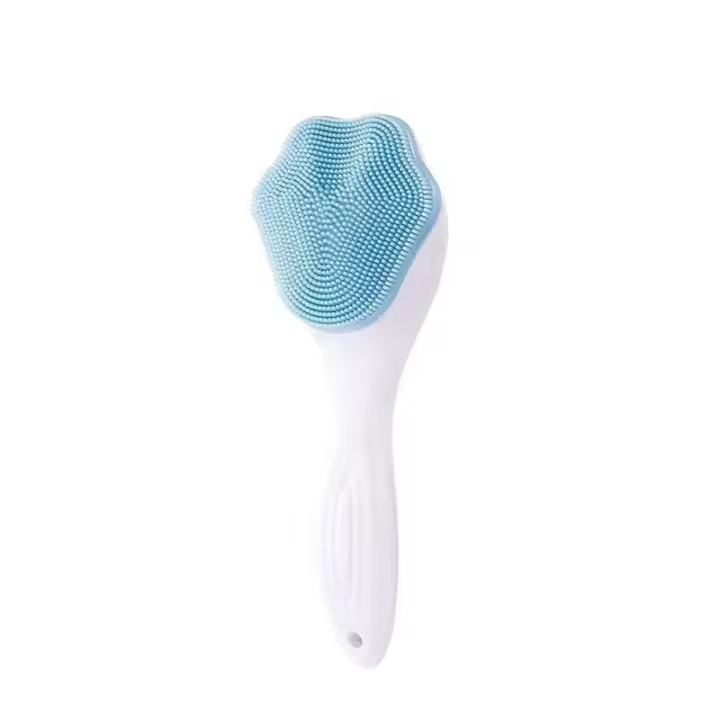 Soporte exfoliante facial de silicona, paquete de 2 limpieza facial manual y limpiador de puntos negros (Azul, Pink) - 1