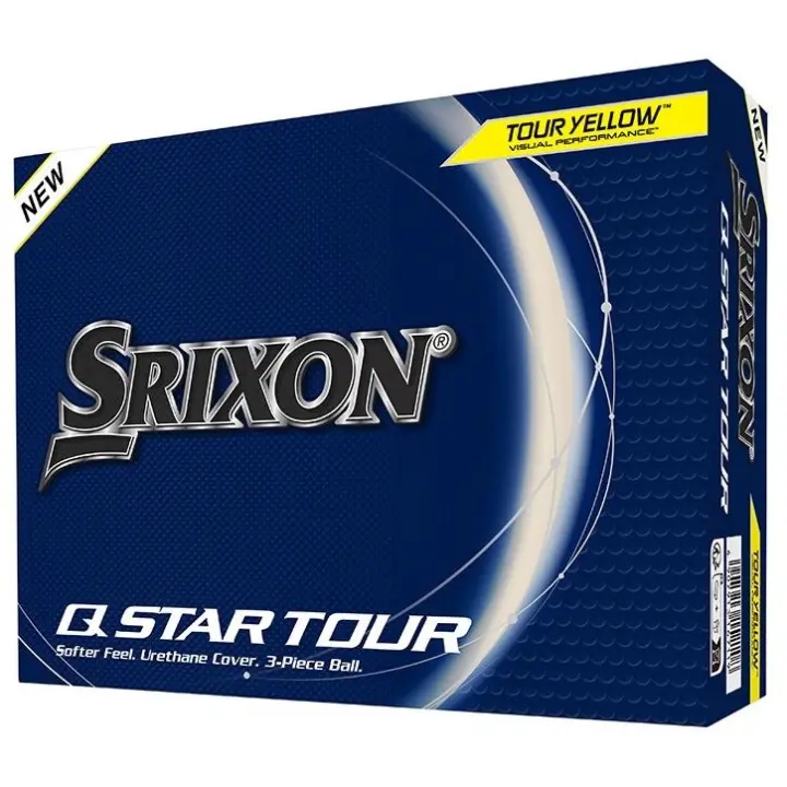 Srixon 12 bolas de golf Q-Star Tour amarillas modelo 2024. Bolas de gama alta de tres capas - 1