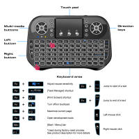 Teclado Inalámbrico Bluetooth Mini 2.4G Dual Mode Retroiluminado Para Android TV Box PC Proyector Idiomas Inglés Ruso Francés Español Portugués - details 0