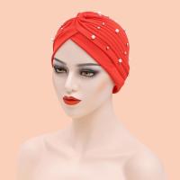 1PC Turban Musulmán De Moda Con Perlas Hijab Interna Para Mujer Arabesca Cubierta De Cabeza Femme Wrap Headwear Polyester - details 3