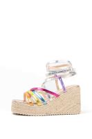 Sandalias cuñas altas con plataforma de espartos para mujer con tiras cruzadas Mynzi - details 9