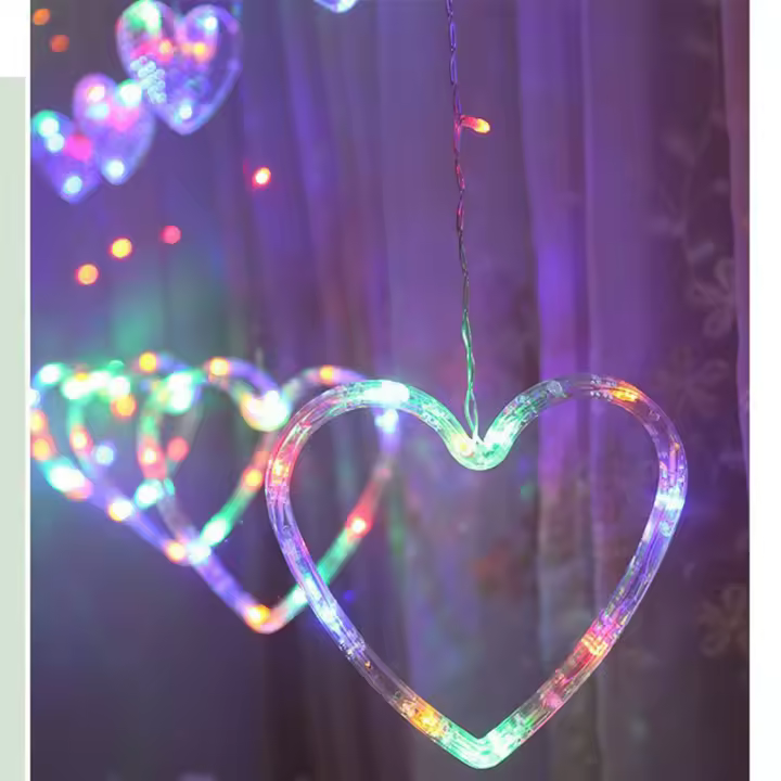 Luces LED De 3.5M En Forma De Corazón Para Decoración De Habitación Y Bodas Autónomas De Batería Ideal Para Días De San Valentín - 1
