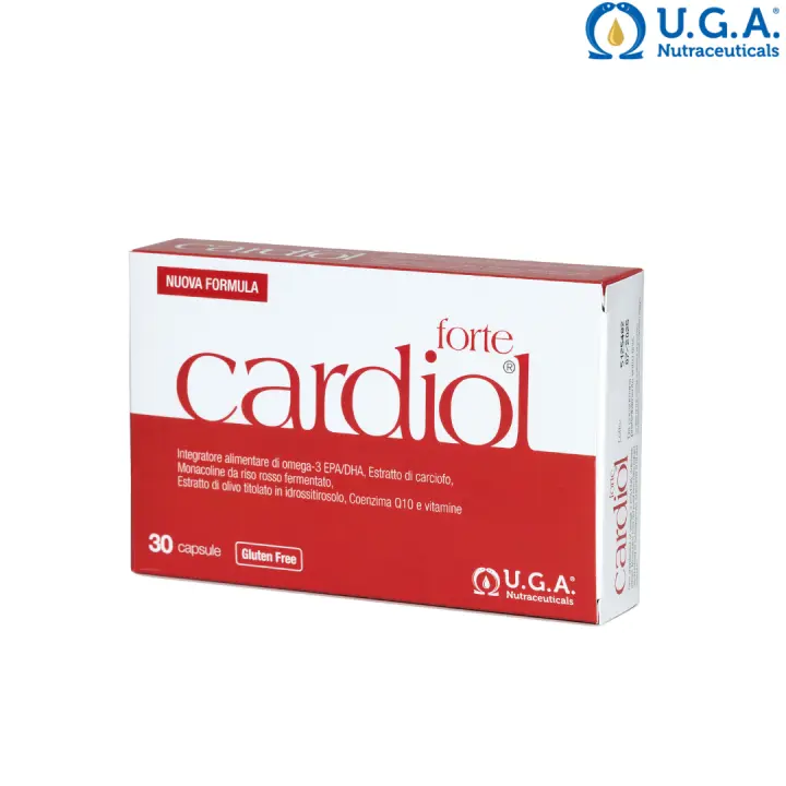 Cardiol®Forte | Suplemento de Arroz Rojo Fermentado, con Alcachofa y extracto de Oliva, omega-3 EPA y DHA y CoQ10 | Highly puried y conradadado | Protección contra la oxidación del colesterol LDL | Actividad hepatoprotectora | 30 cápsulas - 1