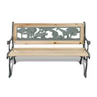 vidaXL Banco de jardín para niños madera 84 cm - details 1