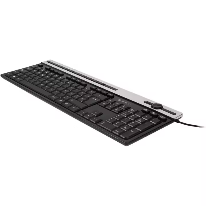 Unykach Teclado Multimedia A2930, Tecla Plana de Membrana con 105 Teclas+12 Multimedia, Conexión USB, Disposición QWERTY Español - 1