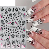Pegatinas De Uñas Adhesivas Con Diamantes Estilo Cheetah Y Flores Decoraciones Holográficas Para Manicura Artísticas Tamaño 10.2x6.5cm - details 1