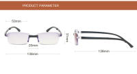 Gafas De Lectura Para Hombres Y Mujeres Con Anteojos Anti-Luz Azul Plegables HD Negro Y Transparente Con Estuche - details 0