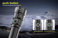 Linterna Táctica Ultra Potente Con Luz LED Recargable Por USB Zoom Ajustable Luz Nocturna De Escuadra Super Brillante Resistente Al Agua Para Caza Y Emergencias - details 8