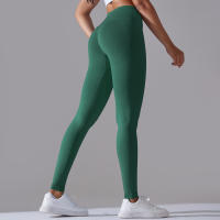Leggings De Yoga Para Mujer Cintura Alta Levantamiento De Caderas Gimnasio Sin Costuras Pantalones De Deporte Fitness Running - details 50