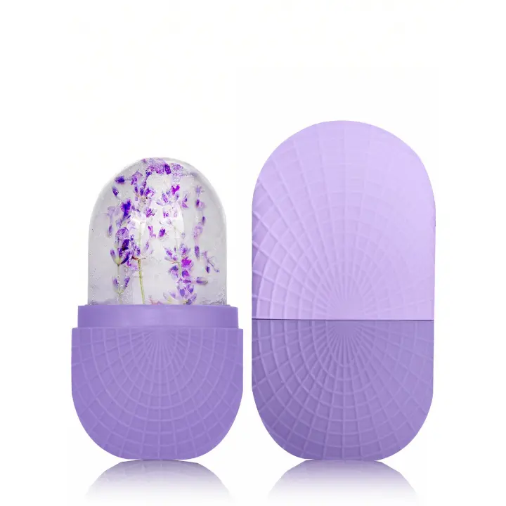 Rodillo De Hielo Para Cara Y Ojos Silicone Herramienta De Cuidado Facial Reutilizable Y Sellada Para Refrescar Y Fortalecer La Piel - 1