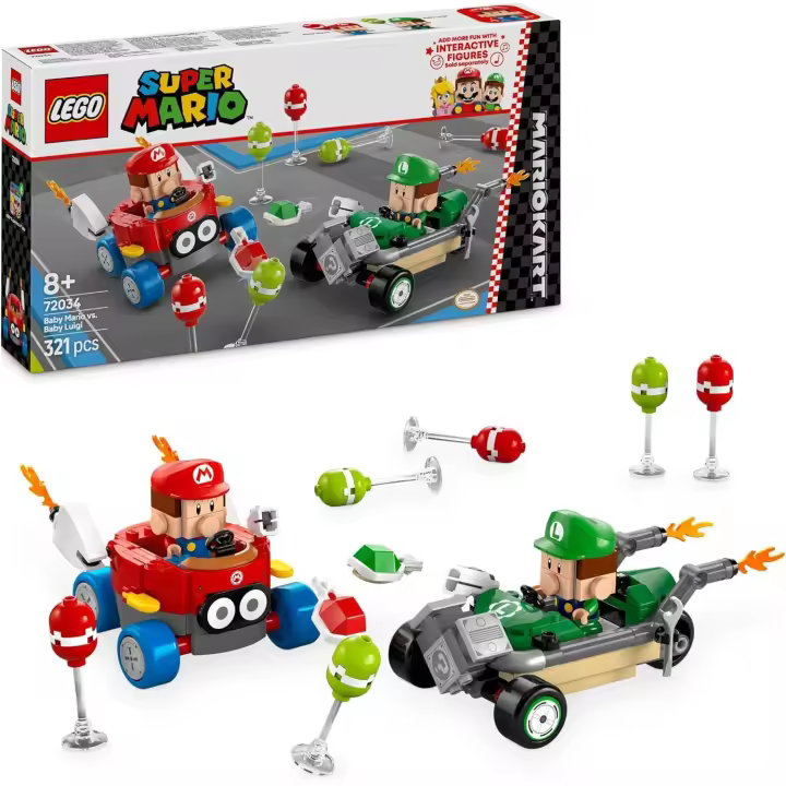 Lego 72034 Mario Kart Bebe Mario Kart vs Bebe Luigi Lego Mario - 1