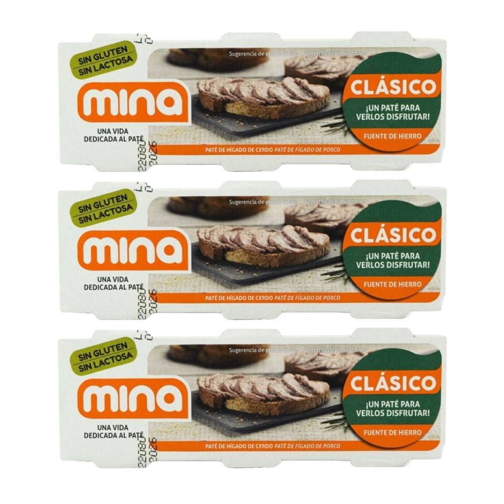 Paté de hígado de cerdo Mina 3x80 g pack de 3